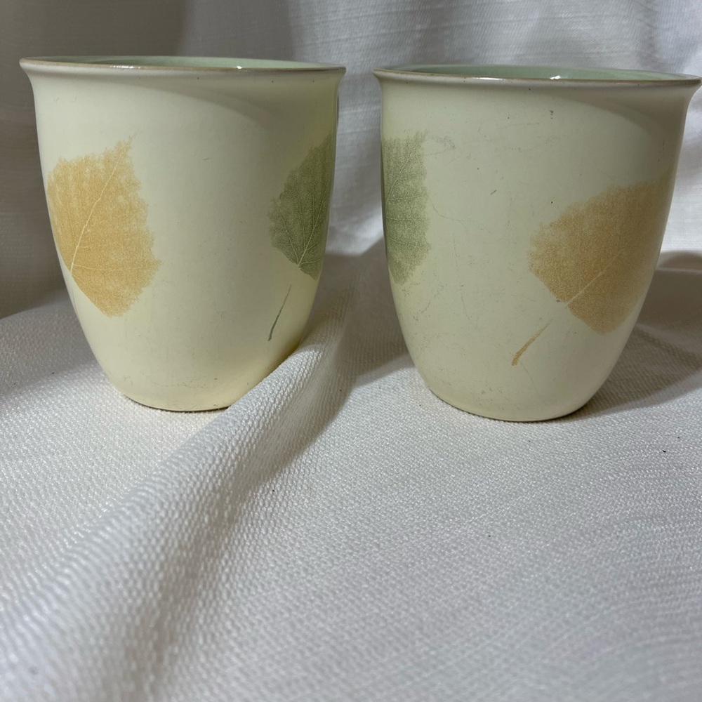 Denby Leaf Mugs